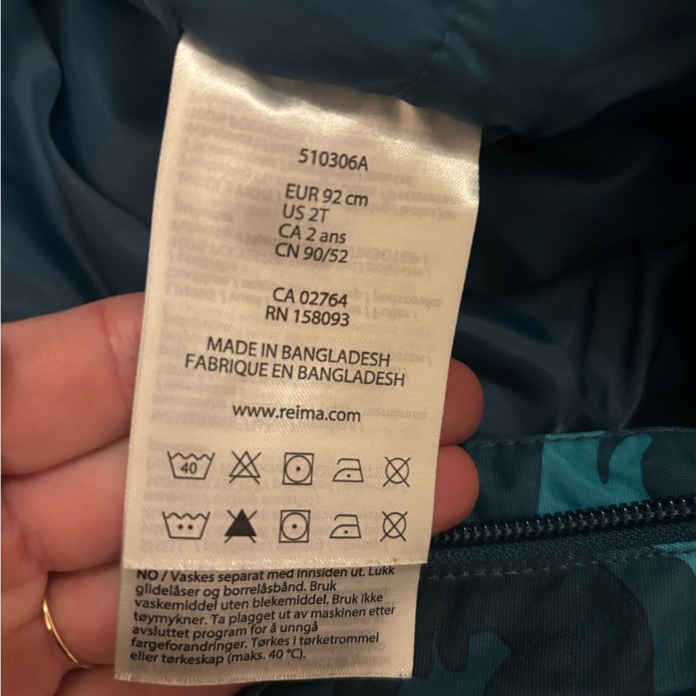 Blue Otter print Hooded Snowsuit - Picture 4 of 9